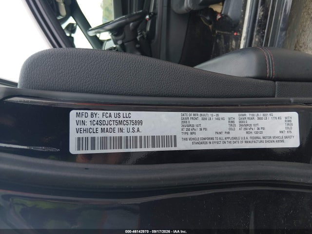 2021 Dodge Durango R/t მანქანა იყიდება აუქციონზე, vin: 1C4SDJCT5MC575899, აუქციონის ნომერი: 46142970