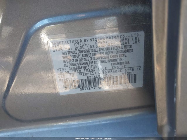 Aukcja sprzedaży 2016 Nissan Sentra S, vin: 3N1AB7AP9GY311156, numer aukcji: 46143027