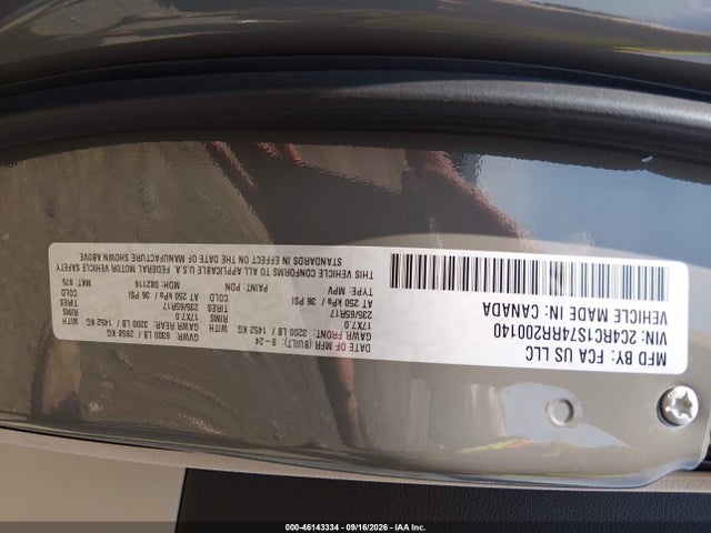 2024 Chrysler Pacifica Hybrid Select მანქანა იყიდება აუქციონზე, vin: 2C4RC1S74RR200140, აუქციონის ნომერი: 46143334