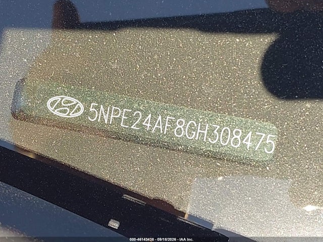 46143438 :رقم المزاد ، 5NPE24AF8GH308475 vin ، 2016 Hyundai Sonata Se مزاد بيع