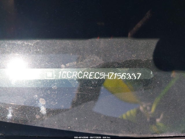 46143546 :رقم المزاد ، 1GCRCREC5HZ156337 vin ، 2017 Chevrolet Silverado 1500 Lt مزاد بيع