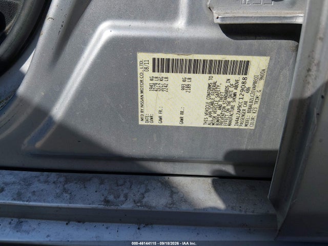 Продаж на аукціоні авто 2012 Nissan Altima 2.5 S, vin: 1N4AL2AP9CC129088, номер лоту: 46144115