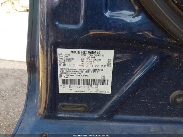 Продаж на аукціоні авто 2015 Ford F-150 Xlt, vin: 1FTEW1CG1FFA29273, номер лоту: 46144237