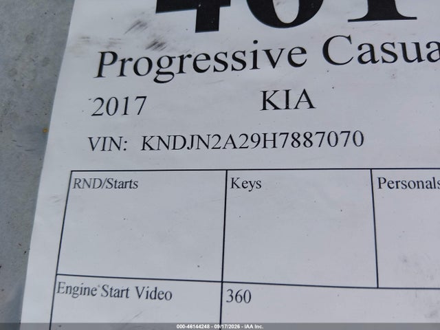 Продажа на аукционе авто 2017 Kia Soul, vin: KNDJN2A29H7887070, номер лота: 46144248