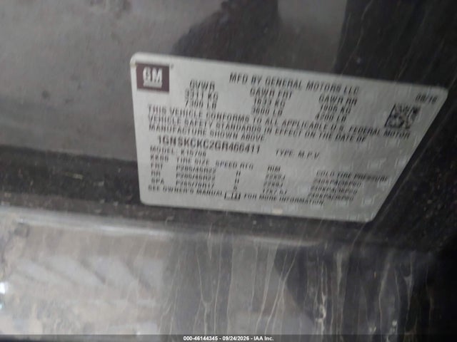 Aukcja sprzedaży 2016 Chevrolet Tahoe Ltz, vin: 1GNSKCKC2GR466411, numer aukcji: 46144345
