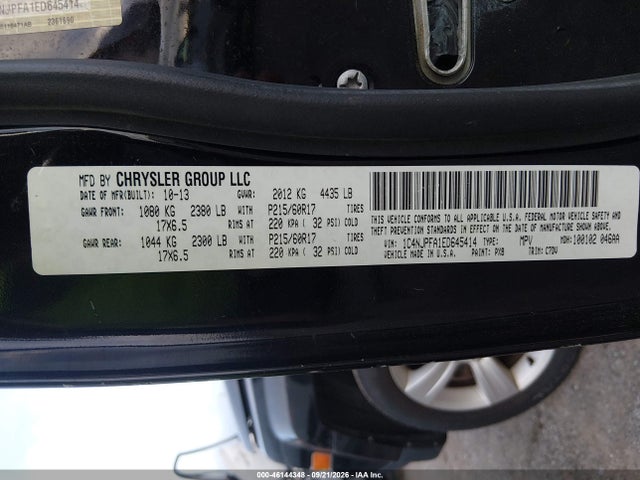 Aukcja sprzedaży 2014 Jeep Patriot Latitude, vin: 1C4NJPFA1ED645414, numer aukcji: 46144348