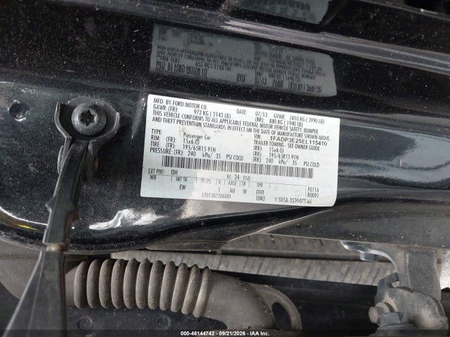 46144742 :رقم المزاد ، 1FADP3E25EL115410 vin ، 2014 Ford Focus S مزاد بيع