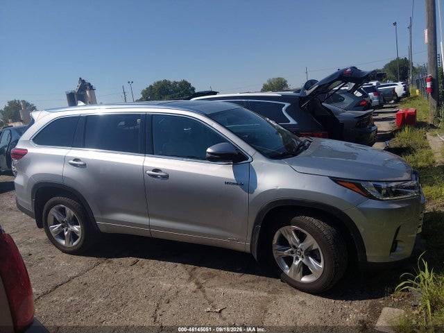 2019 Toyota Highlander Hybrid Limited მანქანა იყიდება აუქციონზე, vin: 5TDDGRFH9KS056145, აუქციონის ნომერი: 46145051