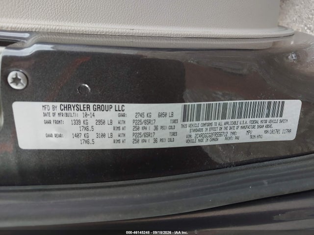 Продаж на аукціоні авто 2015 Dodge Grand Caravan Sxt, vin: 2C4RDGCG2FR556712, номер лоту: 46145248