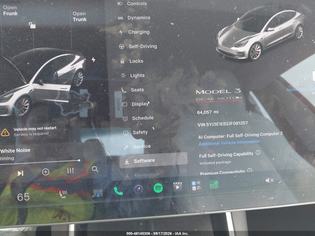 Aukcja sprzedaży 2018 Tesla Model 3 Long Range/performance, vin: 5YJ3E1EB2JF081357, numer aukcji: 46145306