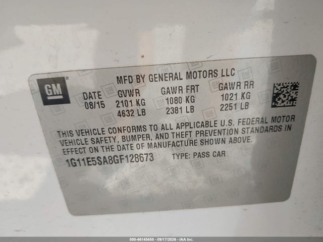 1G11E5SA8GF128673 Chevrolet Malibu Limited Ltz