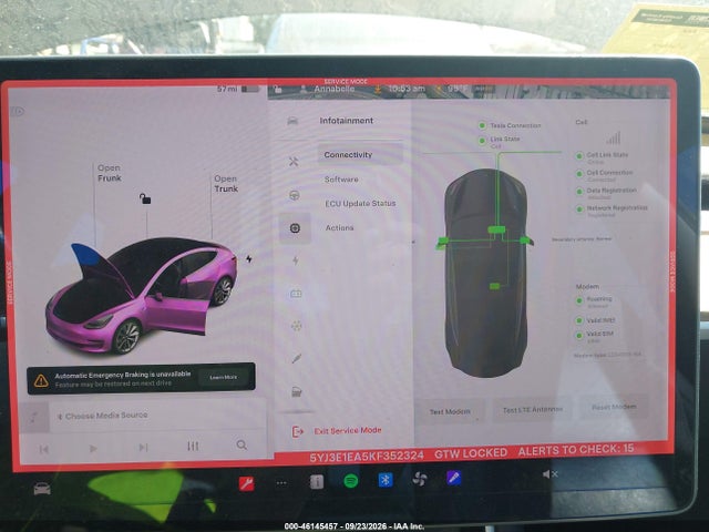 2019 Tesla Model 3 Long Range/mid Range/standard Range/standard Range Plus მანქანა იყიდება აუქციონზე, vin: 5YJ3E1EA5KF352324, აუქციონის ნომერი: 46145457
