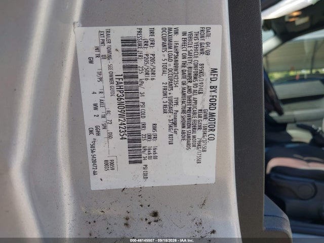 Продажа на аукционе авто 2009 Ford Focus Ses, vin: 1FAHP36N09W242354, номер лота: 46145507