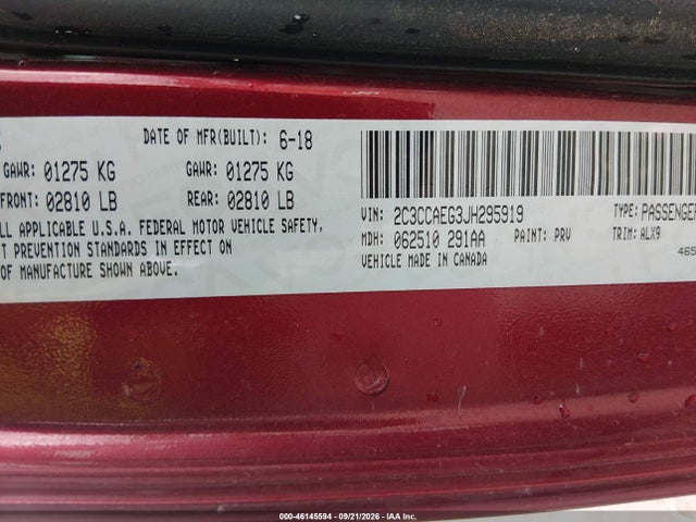 Aukcja sprzedaży 2018 Chrysler 300 Limited, vin: 2C3CCAEG3JH295919, numer aukcji: 46145594