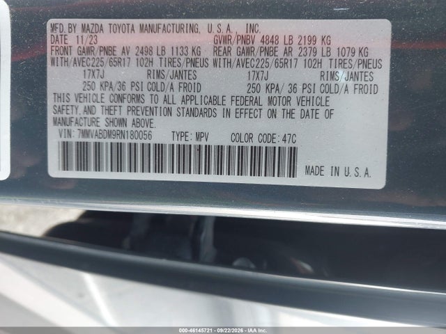Продаж на аукціоні авто 2024 Mazda Cx-50 2.5 S Premium, vin: 7MMVABDM9RN180056, номер лоту: 46145721