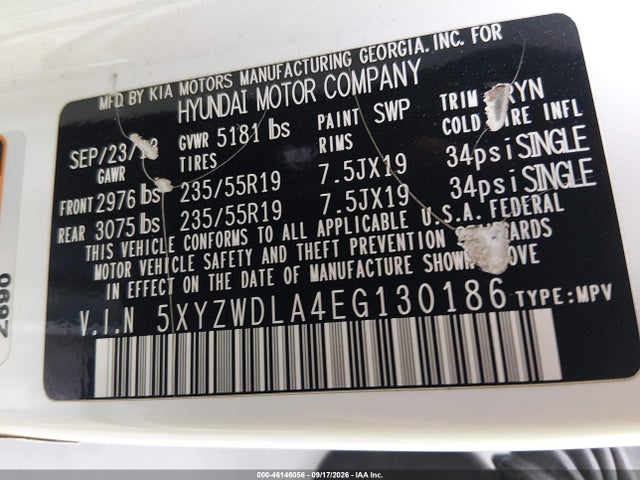 Продаж на аукціоні авто 2014 Hyundai Santa Fe Sport 2.0l Turbo, vin: 5XYZWDLA4EG130186, номер лоту: 46146056