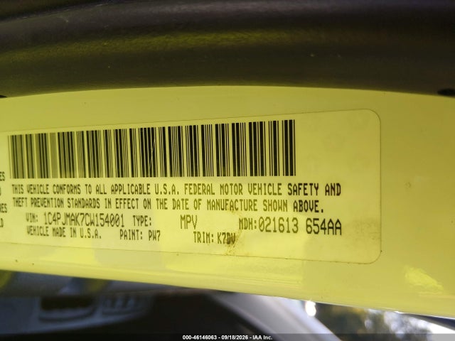 Продаж на аукціоні авто 2012 Jeep Liberty Sport, vin: 1C4PJMAK7CW154001, номер лоту: 46146063