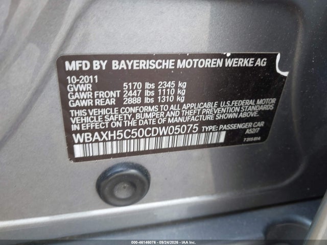 Aukcja sprzedaży 2012 Bmw 528i Xdrive, vin: WBAXH5C50CDW05075, numer aukcji: 46146076