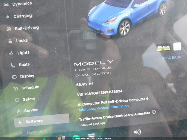 7SAYGAEE9PF836834 Tesla Model Y Awd/long Range Dual Motor All-wheel Drive