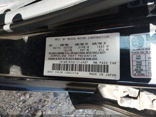Aukcja sprzedaży 2014 Mazda Mazda3 S Grand Touring, vin: JM1BM1M30E1216987, numer aukcji: 46146248