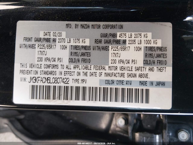 JM3KFACM6L0807422 Mazda Cx-5 Touring