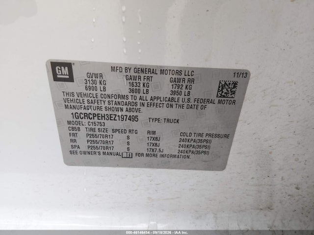 Aukcja sprzedaży 2014 Chevrolet Silverado 1500 Work Truck 2wt, vin: 1GCRCPEH3EZ197495, numer aukcji: 46146454