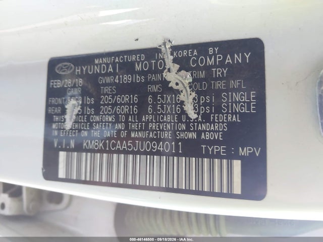 Hyundai Kona Se 2018 KM8K1CAA5JU094011 Image 9