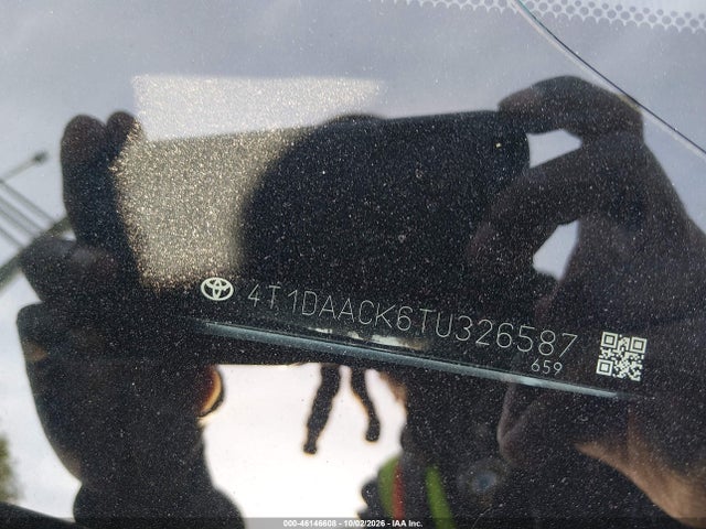 46146608 :رقم المزاد ، 4T1DAACK6TU326587 vin ، 2026 Toyota Camry Se مزاد بيع