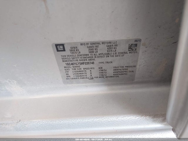 Продаж на аукціоні авто 2017 Chevrolet Silverado K3500, vin: 1GC4KYCY5HF226748, номер лоту: 46146846