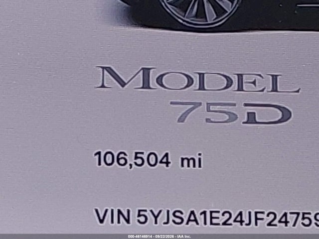 5YJSA1E24JF247594 Tesla Model S 100d/75d/p100d