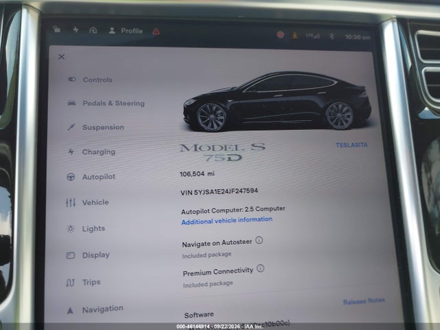 5YJSA1E24JF247594 Tesla Model S 100d/75d/p100d