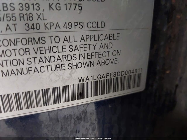 Aukcja sprzedaży 2013 Audi Q7 3.0t Premium, vin: WA1LGAFE8DD004811, numer aukcji: 46146986