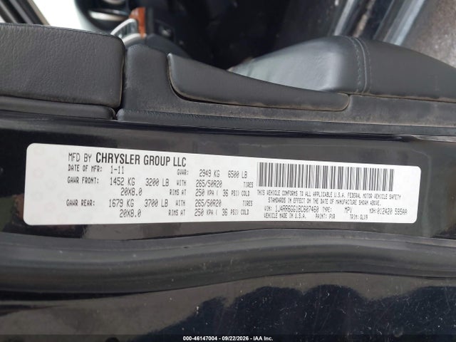 Продаж на аукціоні авто 2011 Jeep Grand Cherokee Overland, vin: 1J4RR6GG1BC607460, номер лоту: 46147004