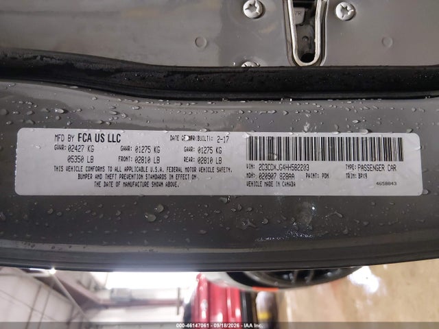 2C3CDXJG4HH582203 Dodge Charger Sxt Awd