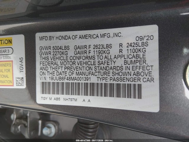 19UUB6F48MA001391 Acura Tlx Technology Package
