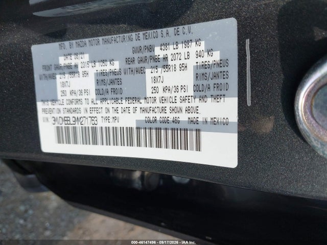 Продаж на аукціоні авто 2021 Mazda Cx-30 Select, vin: 3MVDMBBL9MM271763, номер лоту: 46147496