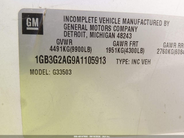 2010 Chevrolet Express Cutaway Work Van მანქანა იყიდება აუქციონზე, vin: 1GB3G2AG9A1105913, აუქციონის ნომერი: 46147600