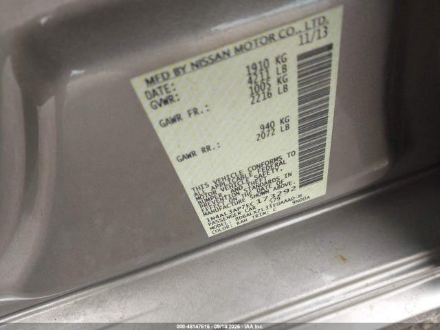 Продажа на аукционе авто 2014 Nissan Altima 2.5 Sl, vin: 1N4AL3AP7EC173292, номер лота: 46147616