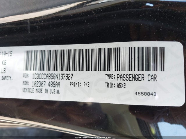 Продаж на аукціоні авто 2016 Chrysler 200 Limited, vin: 1C3CCCAB5GN137927, номер лоту: 46147648