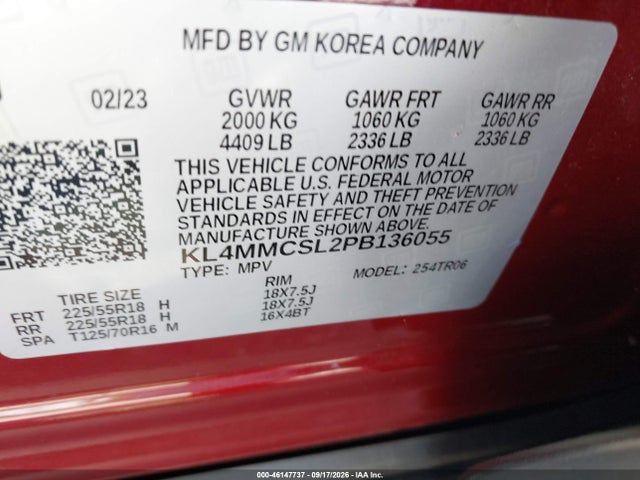 Aukcja sprzedaży 2023 Buick Encore Gx Preferred Awd, vin: KL4MMCSL2PB136055, numer aukcji: 46147737