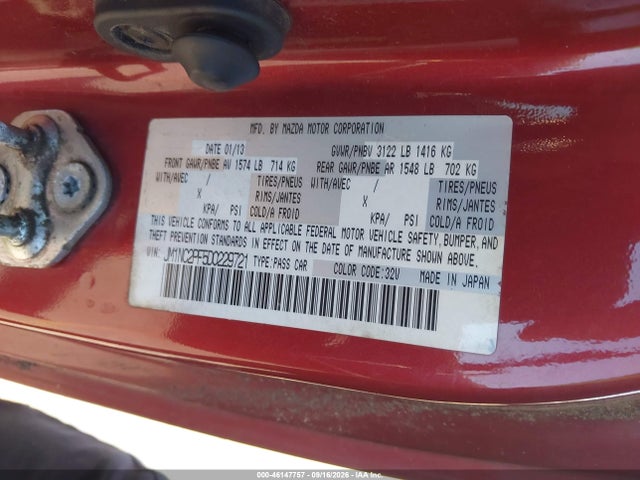 Aukcja sprzedaży 2013 Mazda Mx-5 Miata Grand Touring, vin: JM1NC2PF5D0229721, numer aukcji: 46147757