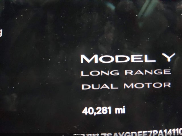 7SAYGDEE7PA141105 Tesla Model Y Awd/long Range Dual Motor All-wheel Drive