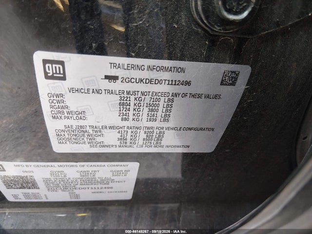 Продаж на аукціоні авто 2026 Chevrolet Silverado 1500 4wd  Standard Bed Lt, vin: 2GCUKDED0T1112496, номер лоту: 46148267