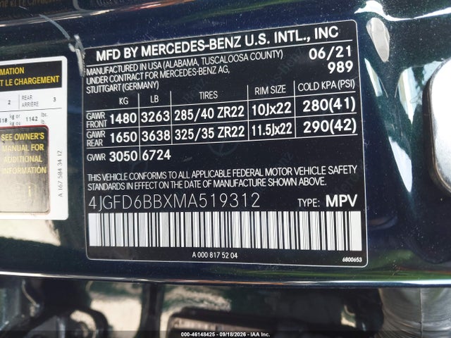 4JGFD6BBXMA519312 Mercedes-Benz Amg Gle 53 Coupe 4matic