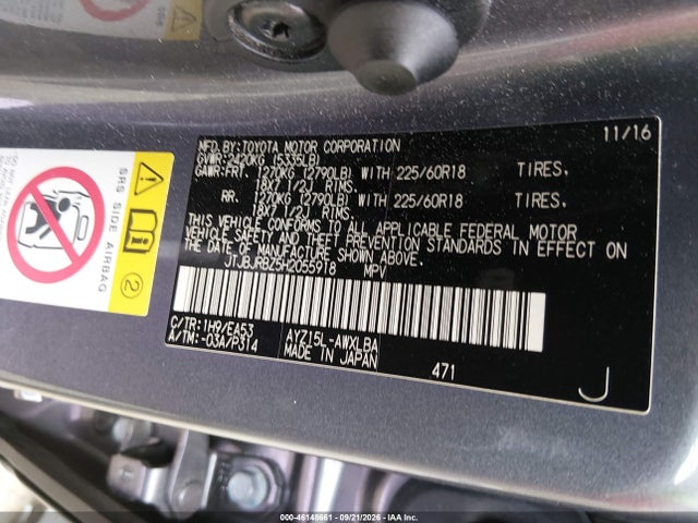 Aukcja sprzedaży 2017 Lexus Nx 300h, vin: JTJBJRBZ5H2055918, numer aukcji: 46148661