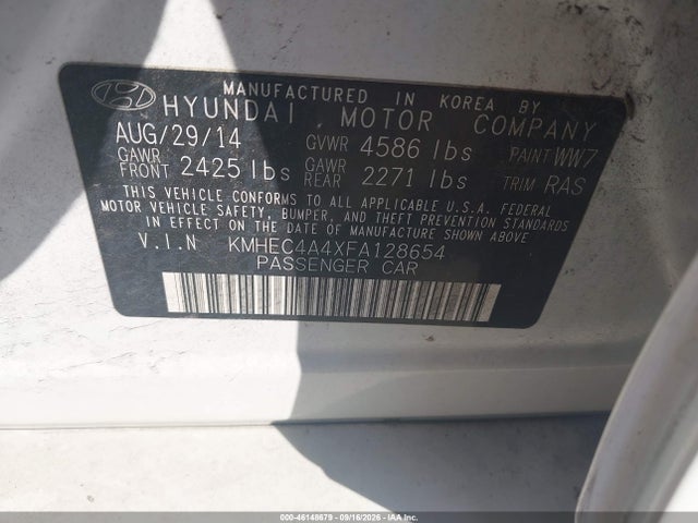 KMHEC4A4XFA128654 Hyundai Sonata Hybrid Limited