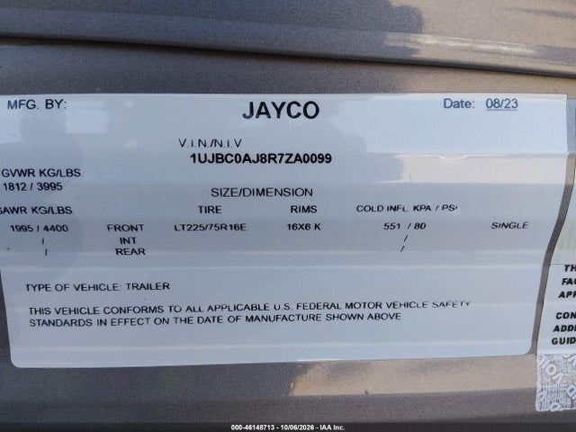 Jayco Other 2023 1UJBC0AJ8R7ZA0099 Image 9