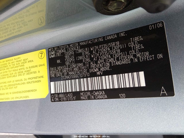 Aukcja sprzedaży 2006 Lexus Rx 330, vin: 2T2HA31U66C107910, numer aukcji: 46148794
