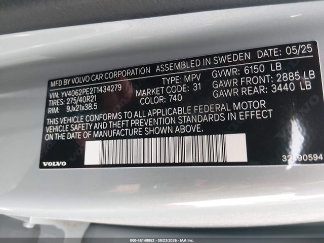 Volvo XC90 PLUS 2026 YV4062PE2T1434279 Image 9