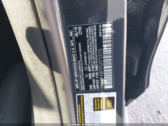 Продаж на аукціоні авто 2015 Mercedes-benz C 300, vin: 55SWF4JB1FU072575, номер лоту: 46148900